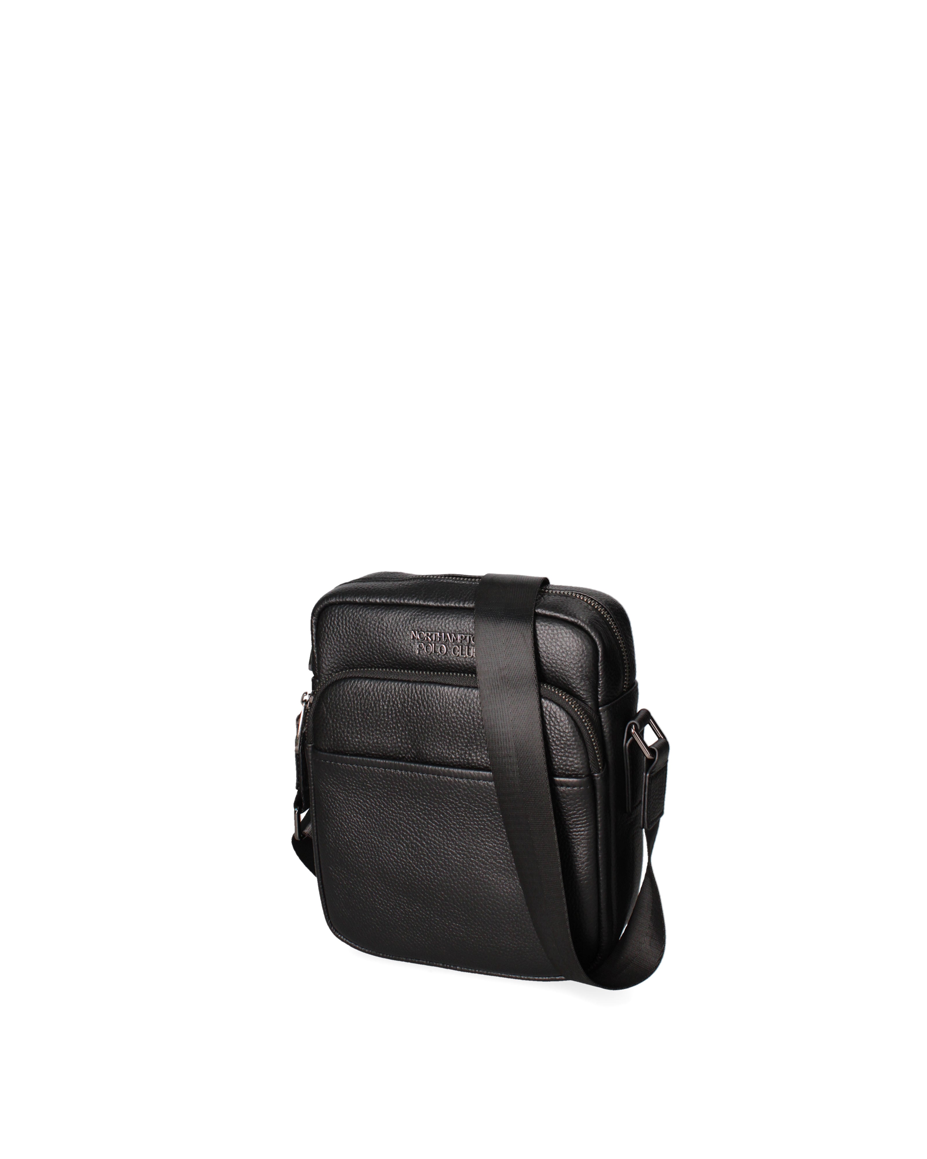 Borsa a tracolla uomo vera pelle Casual PC3173-NERO Northampton Polo Club