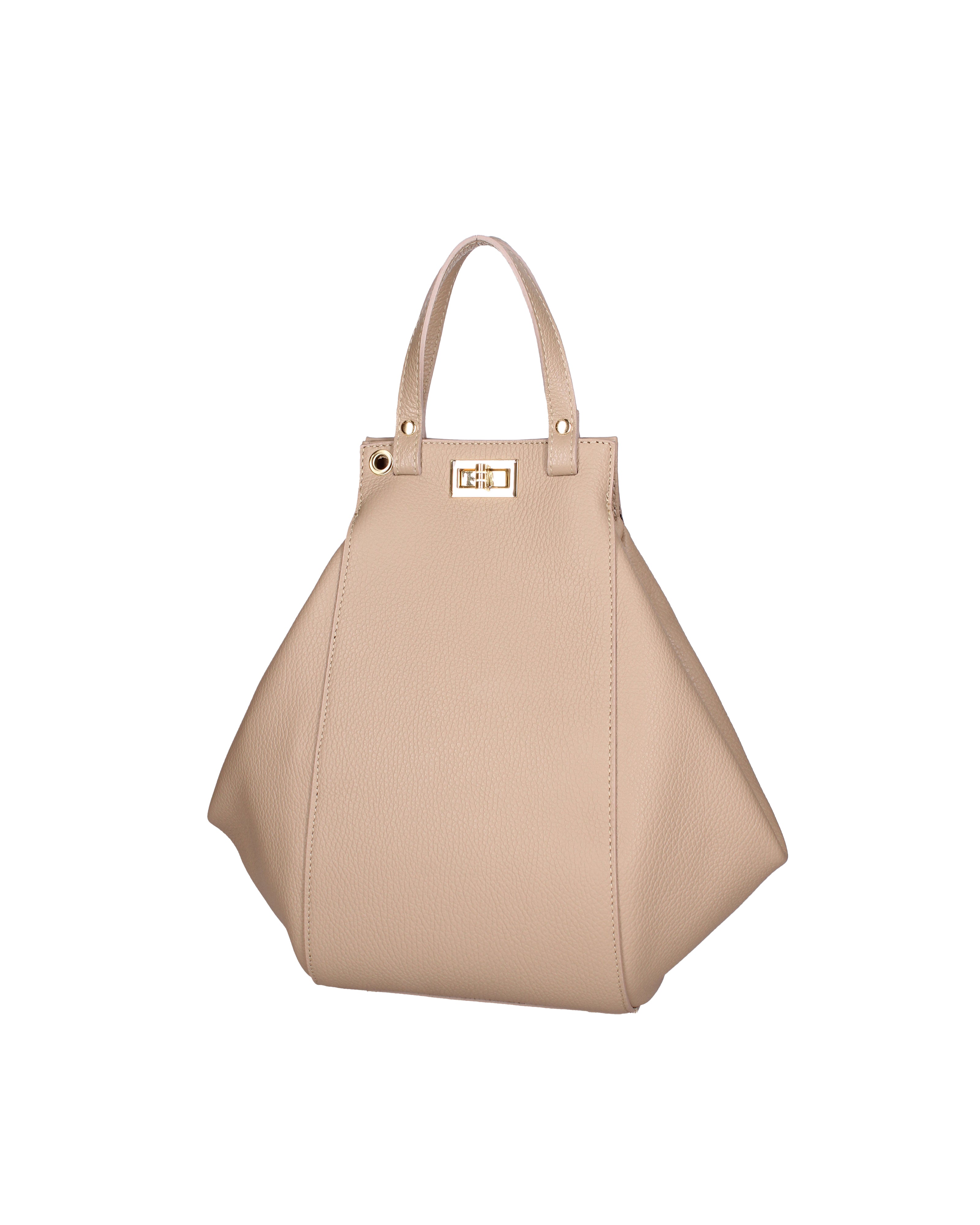 Lindsey Borsa a mano da donna 100% vera pelle 07162-D05 CAPPUCCINO Viola Castellani