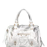 Novara Borsa a spalla da donna Vera pelle 06090 LM-L001 ARGENTO Gave Lux