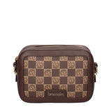 Brisella Borsa a tracolla da donna 100% poliuretano B16175-MARRONE Braccialini