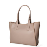 Borsa a spalla da donna 100% pelle riciclata 07225-Taupe Viola Castellani