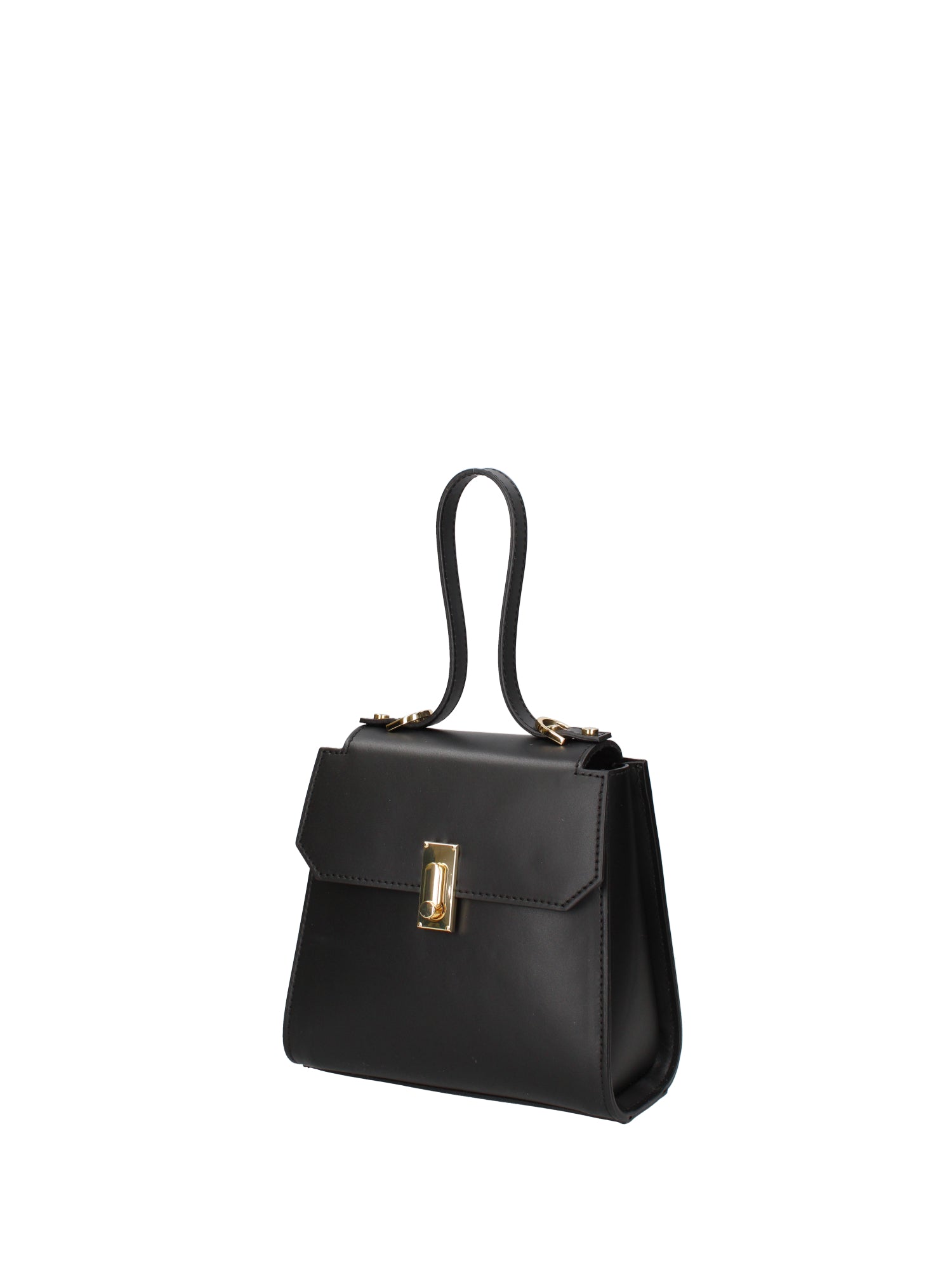 Borsa a mano da donna 100% pelle 07204-NERO Viola Castellani