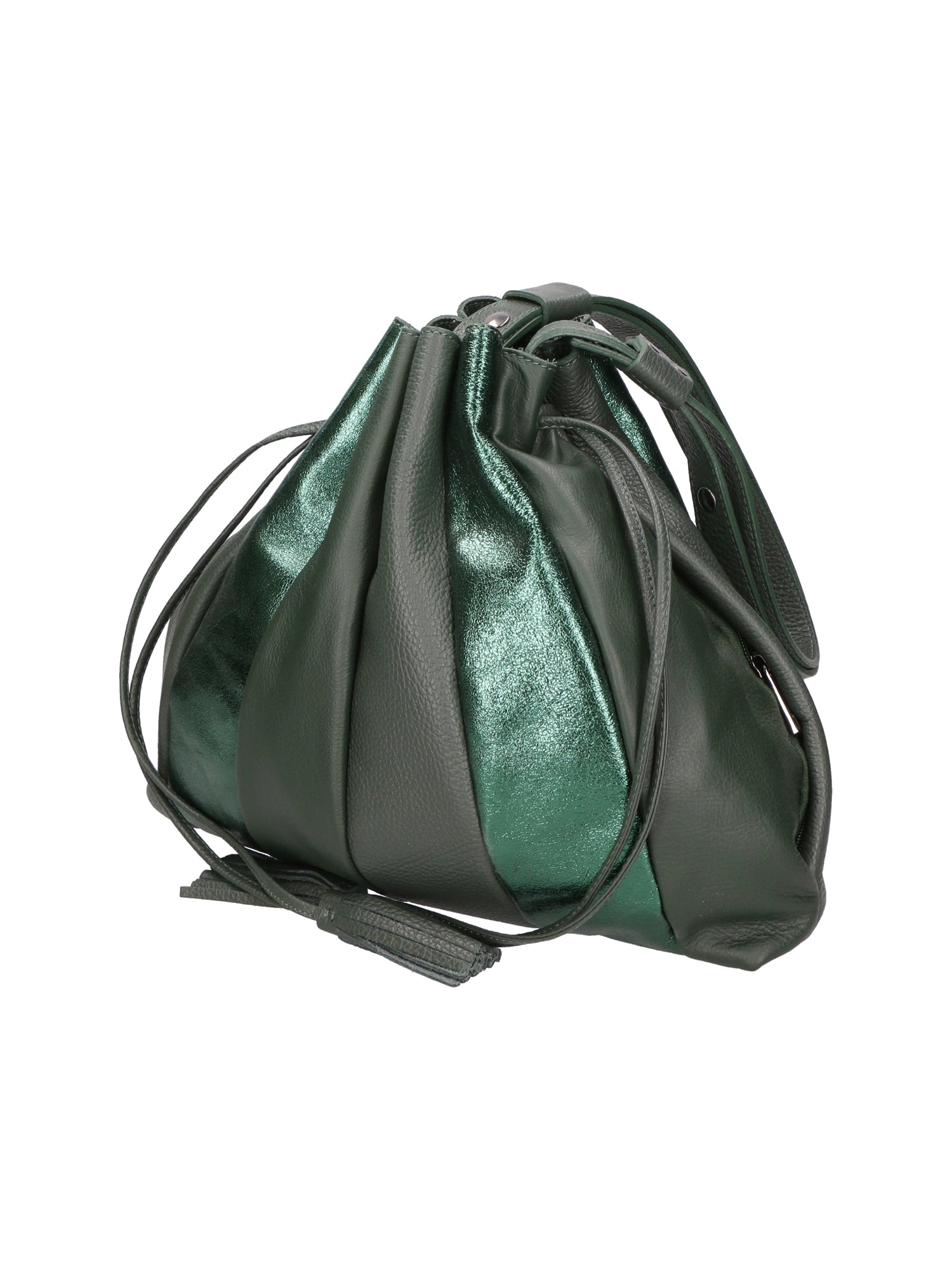Nunzia Borsa a spalla da donna Vera pelle 576042-VERDE GREEN Gave Lux
