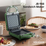 Plastica & Teflon Tostapane Sandwich Maker Garanzia 24 Mesi JB-988-White Greenis