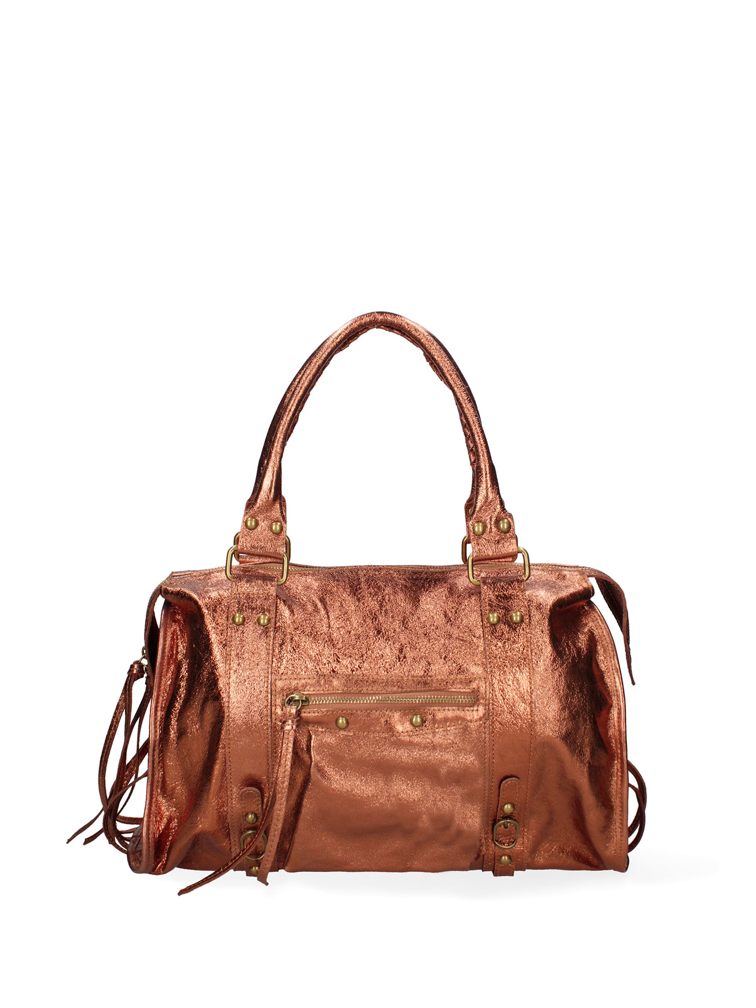 Novara Borsa a spalla da donna Vera pelle 06090 LM-L006 RAME Gave Lux