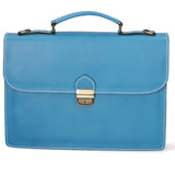 Dafne Borsa da lavoro unisex Vera pelle 7004-TURCHESE Gave Lux