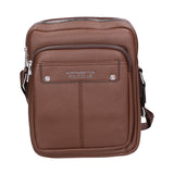 Borsa a tracolla uomo 100% PU Leather PCL3023-LIGHT BROWN Northampton Polo Club