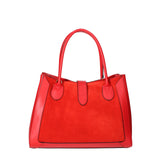 Jordana Borsa a mano da donna Vera pelle e suede 07150-L214 ROSSO Viola Castellani