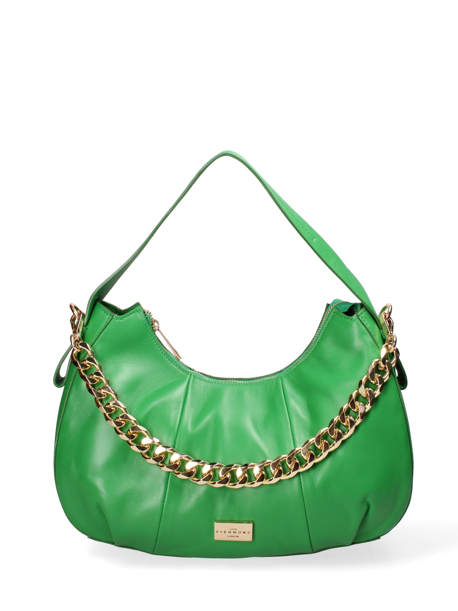 Borsa a spalla da donna Vera pelle JR-W-1167LNA-EMERALD GREEN-GOLD John Richmond