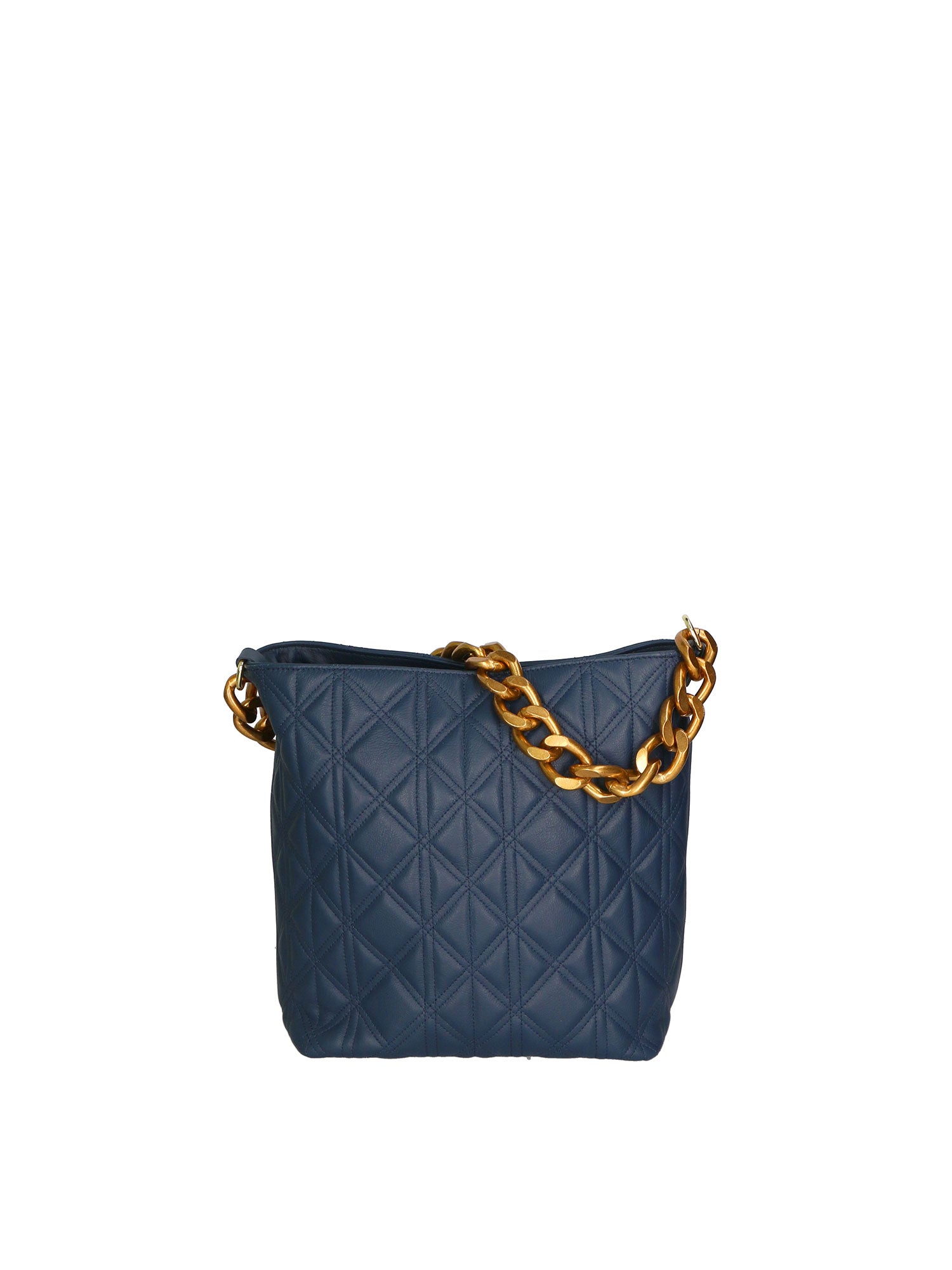 Adra Borsa a spalla da donna Vera pelle 04538-S24 BLU JEANS Gave Lux