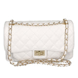 Clizia Borsa a spalla da donna Vera pelle 6078-S01 BIANCO Gave Lux