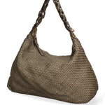 Asteria Borsa a spalla da donna Vera pelle 7799-VERDE MILITARE Gave Lux