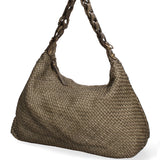 Asteria Borsa a spalla da donna Vera pelle 7799-VERDE MILITARE Gave Lux