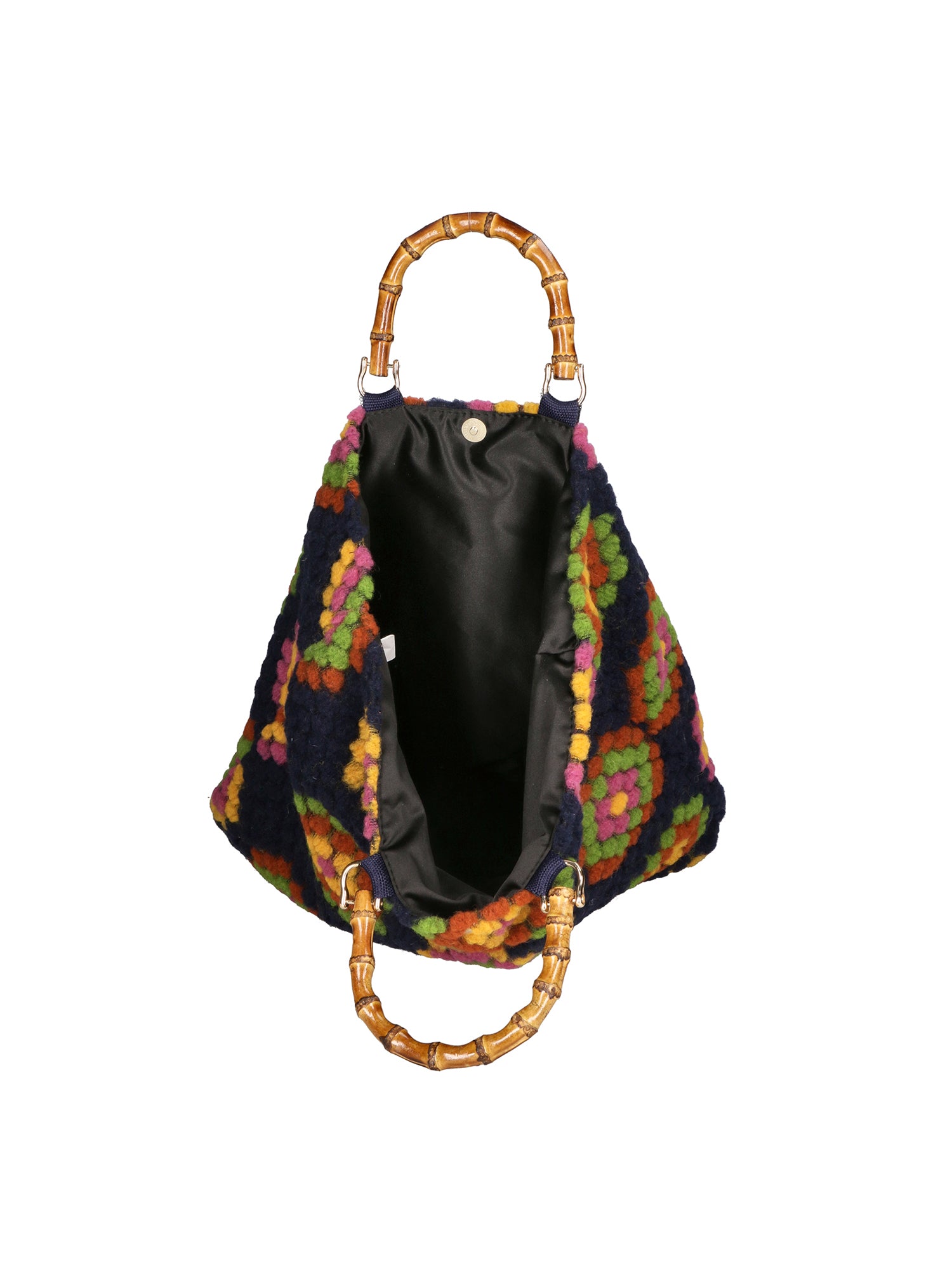 Luana Borsa a mano da donna Lana e vera pelle 04466-NERO Gave Lux