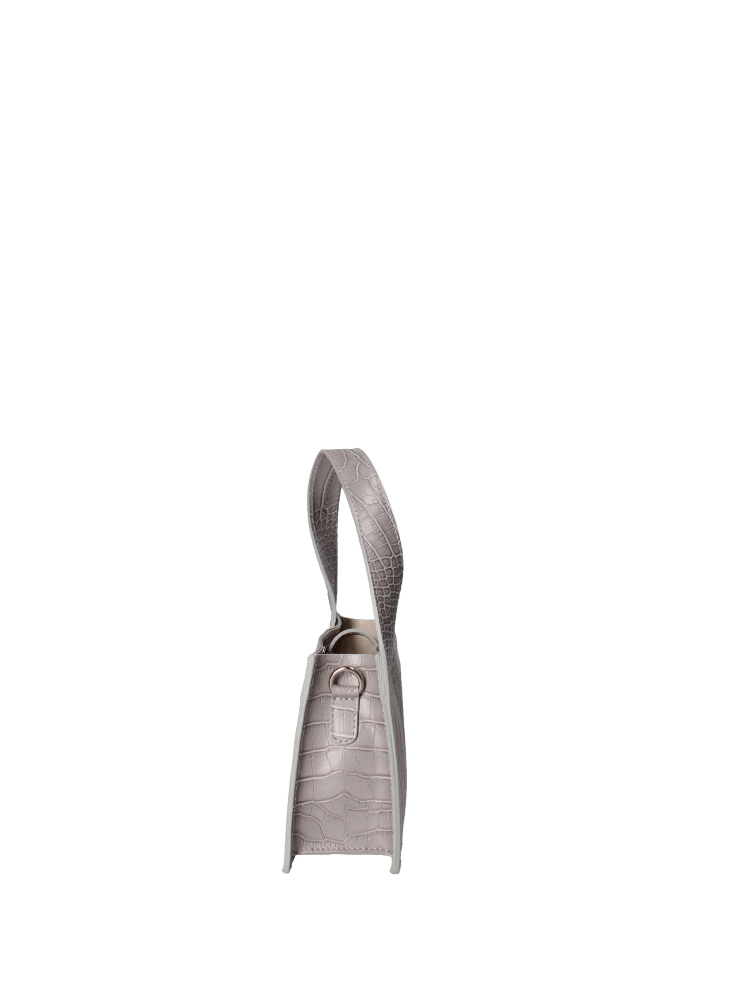 Borsa a mano da donna Vera pelle effetto cocco 07220-C16 GRIGIO Roberta Rossi