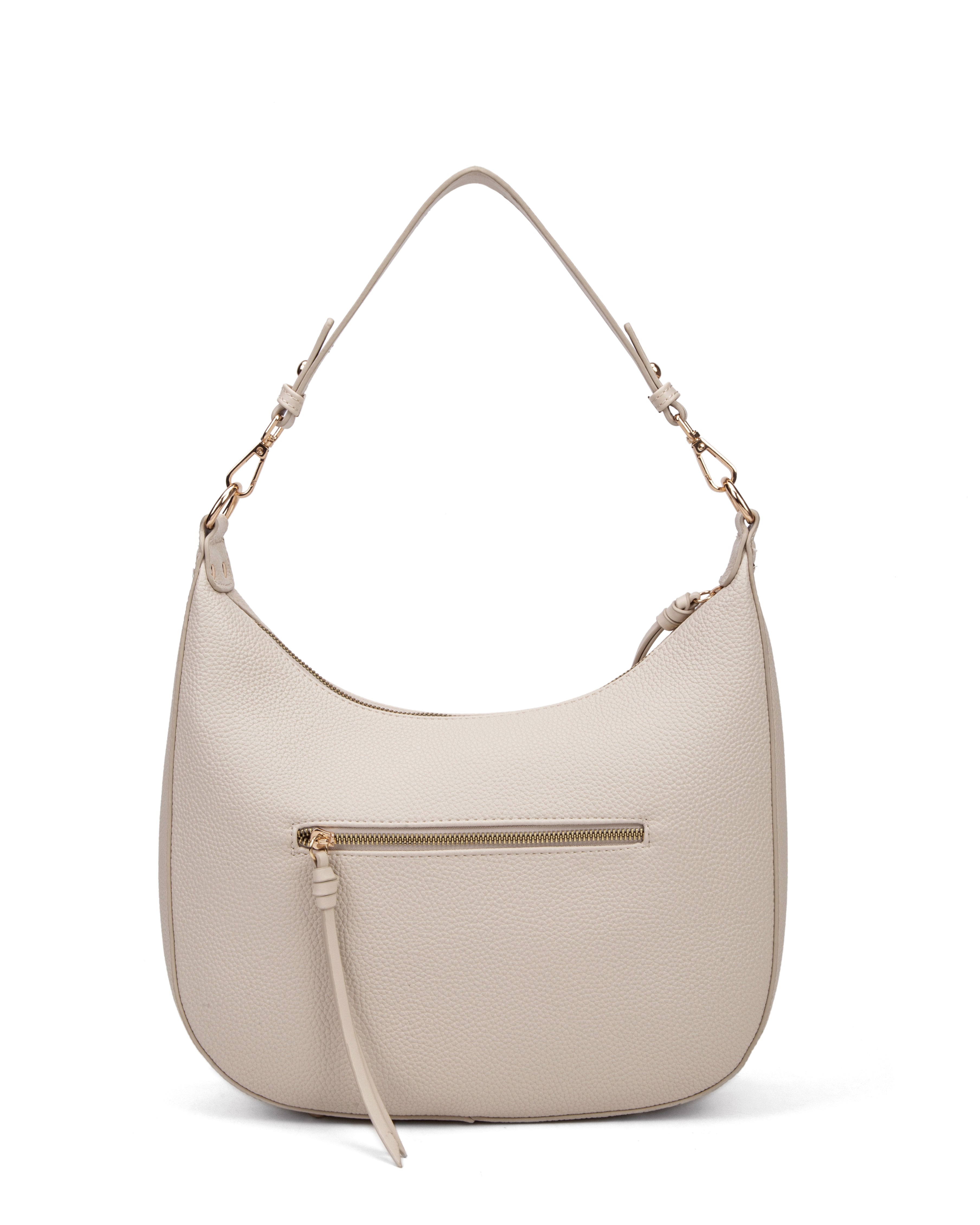 Borsa a spalla da donna 100% pelle vegana PU 715-1PT-BEIGE Diana&co