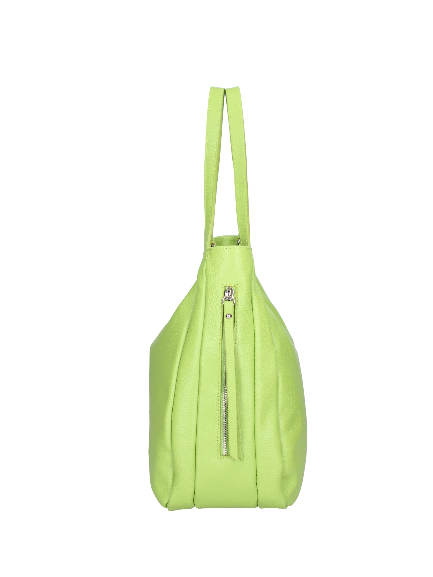 Borsa a spalla da donna Misto pelle e tessuto 07155-D12 VERDE Roberta Rossi