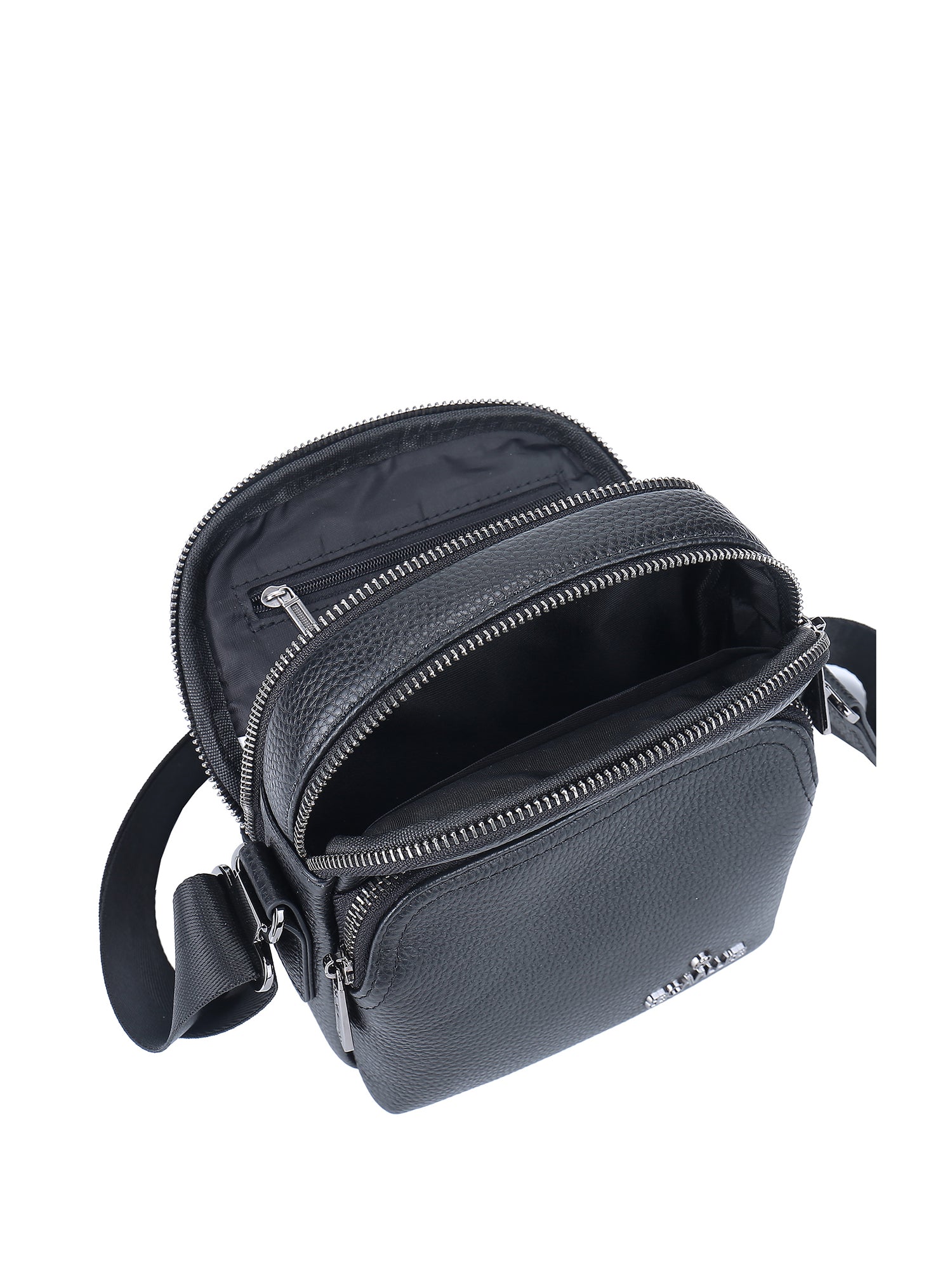 Borsa a tracolla da uomo in vera pelle Casual BC1484-BLACK B Cavalli