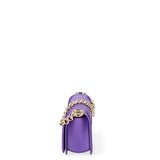 Borsa a mano da donna 100% Pvc FLAT-S 24-VIOLET INDIGO - GOLD Marc Ellis