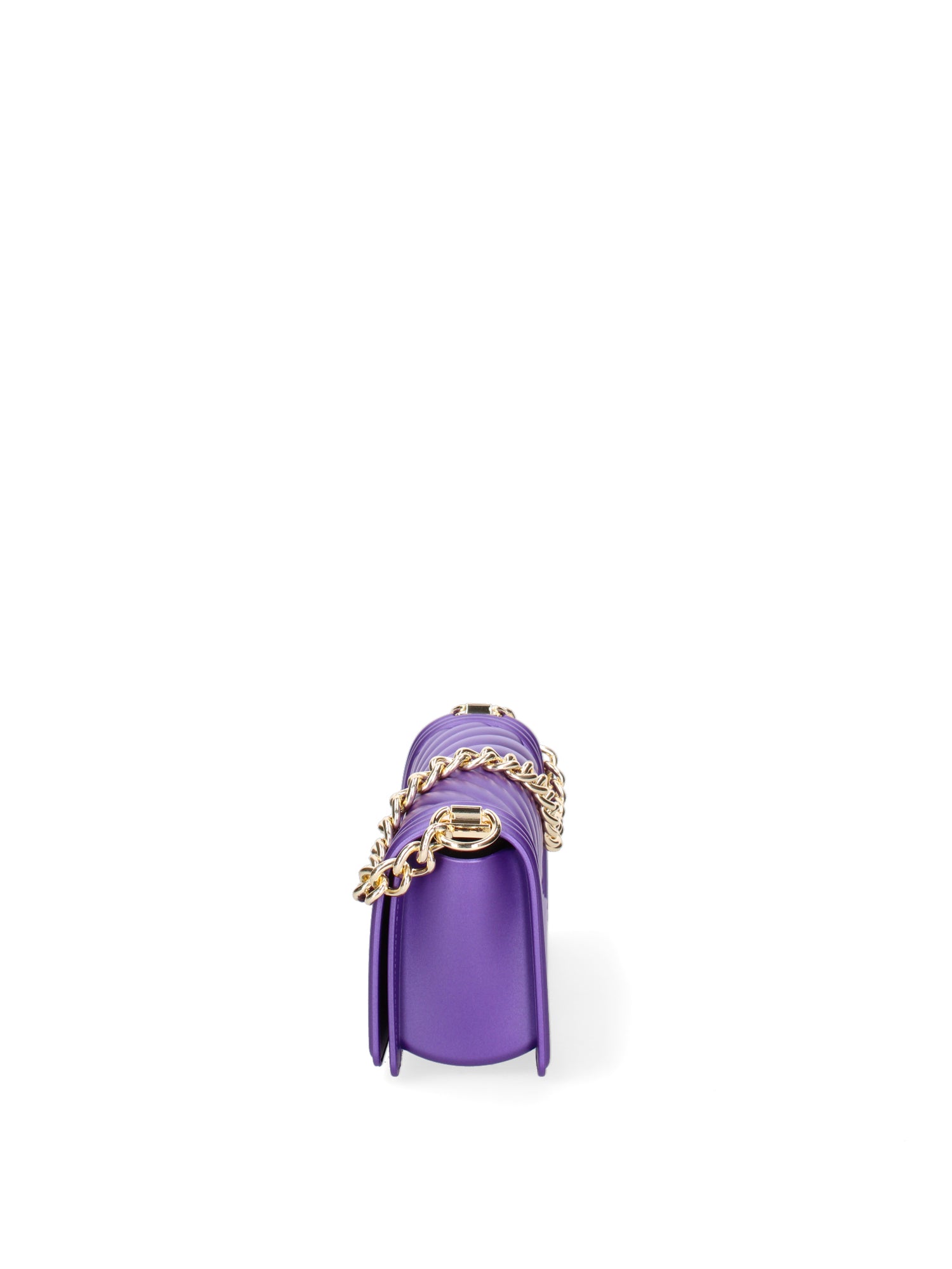 Borsa a mano da donna 100% Pvc FLAT-S 24-VIOLET INDIGO - GOLD Marc Ellis