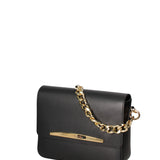 Borsa a tracolla da donna Vera pelle ruga JR-W-1126RU-BLACK-GOLD John Richmond