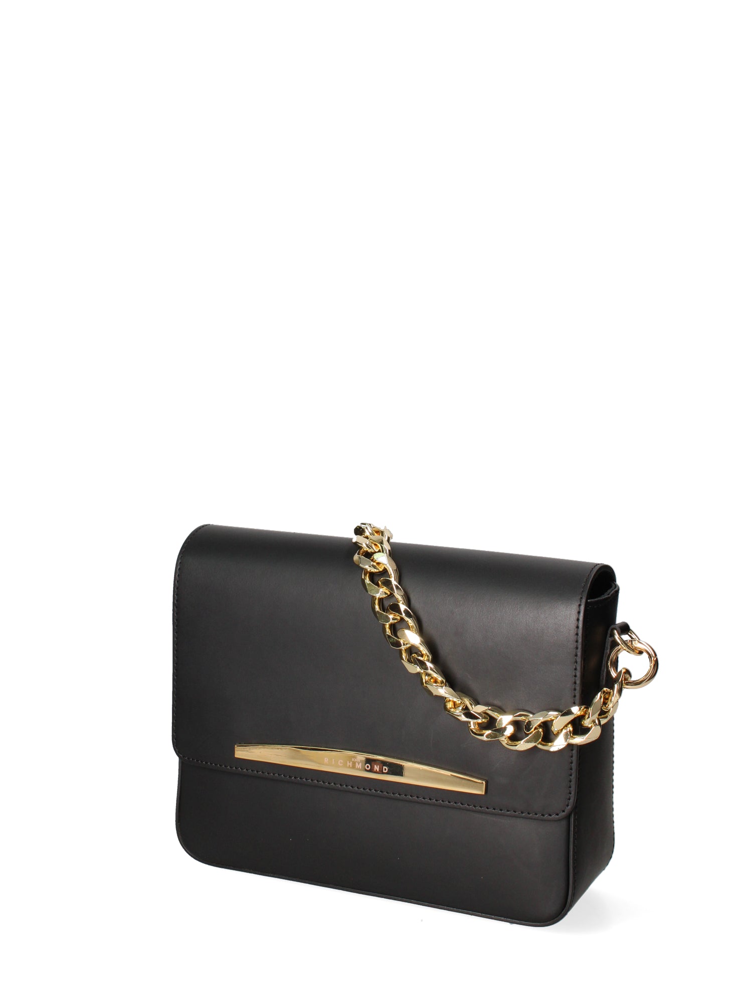 Borsa a tracolla da donna Vera pelle ruga JR-W-1126RU-BLACK-GOLD John Richmond