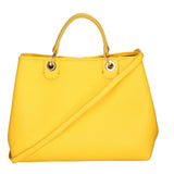 Azurite Borsa a mano da donna 100% pelle 06105-D64 GIALLO YELLOW Gave Lux