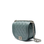 Borsa a mano da donna 100% PVC FLAT ZOE-DARK JEANS + OFF SILVER Marc Ellis