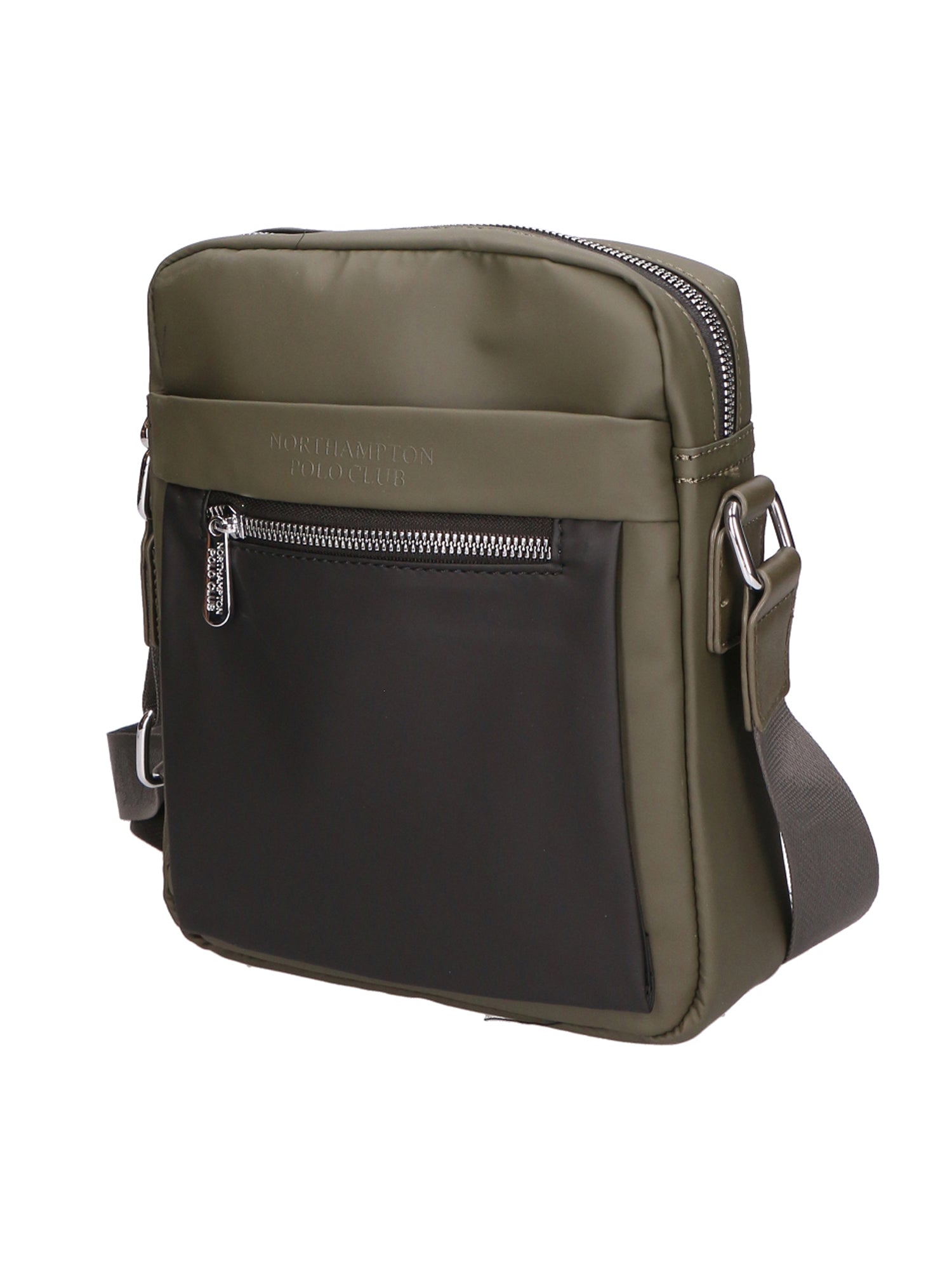 Borsa a tracolla uomo 100% PU Leather PCL3015-GREEN-BLACK Northampton Polo Club