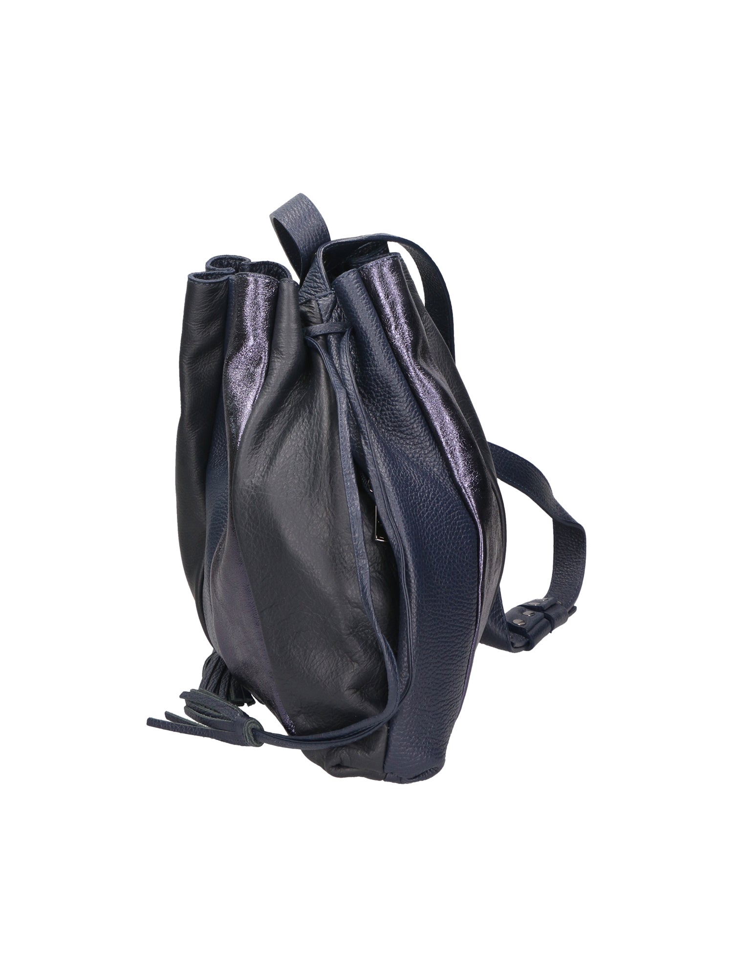 Nunzia Borsa a spalla da donna Vera pelle 576042-BLU DARK BLUE Gave Lux