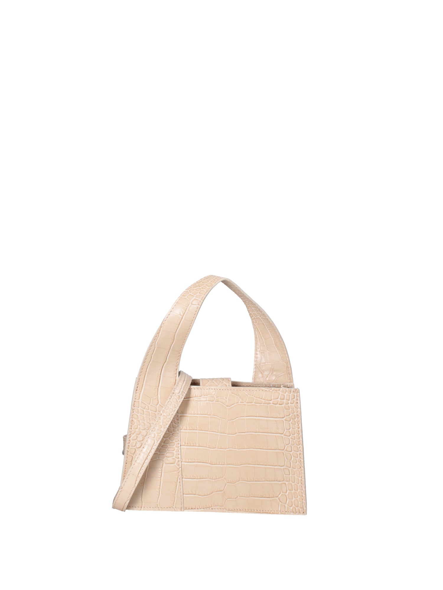 Borsa a mano da donna Vera pelle effetto cocco 07220-C37 BEIGE Roberta Rossi