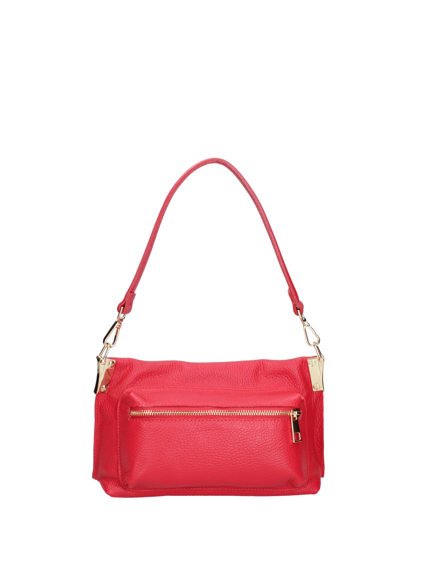 Borsa a spalla da donna Vera pelle 07147-D58 ROSSO FUOCO Roberta Rossi