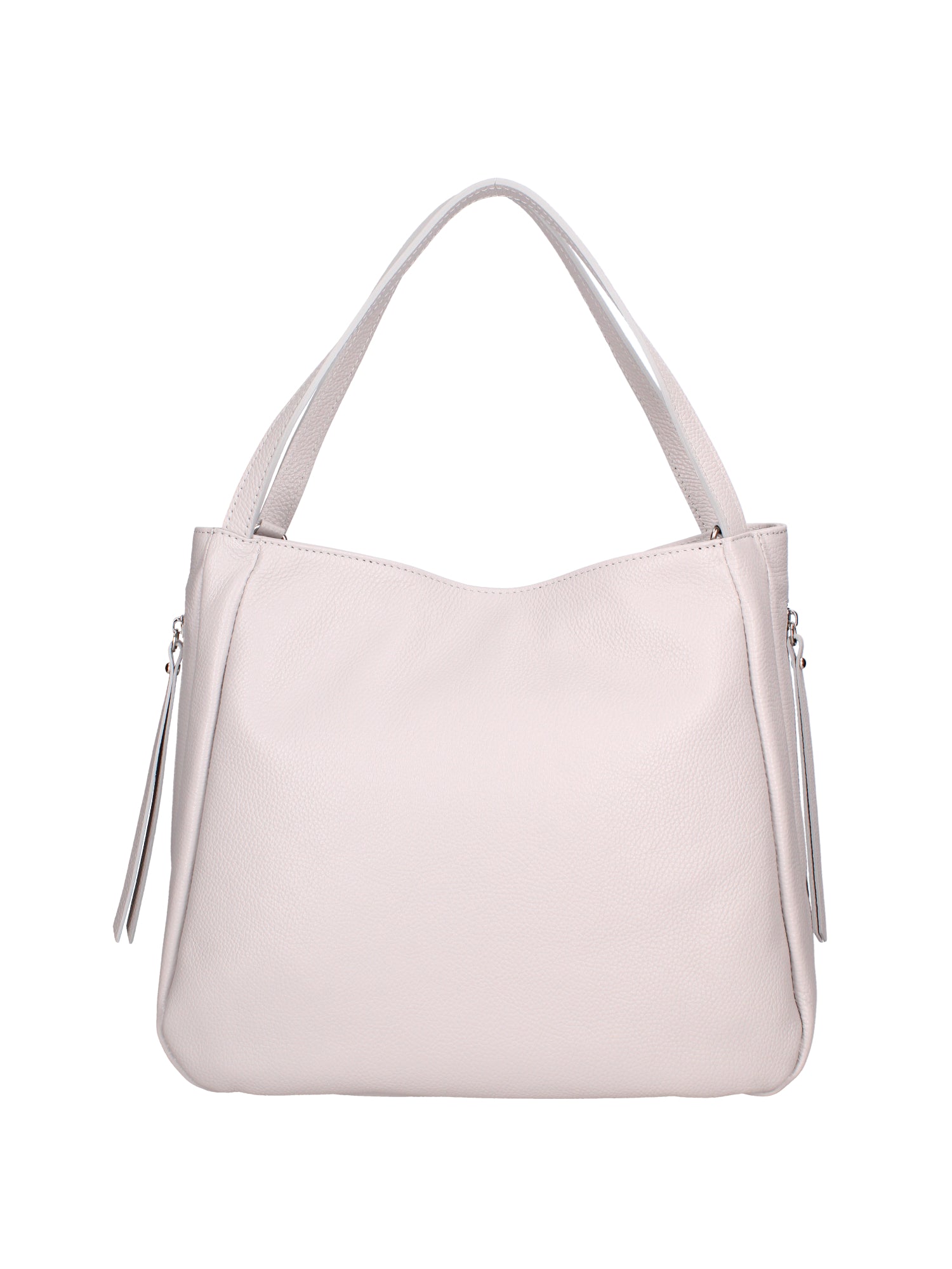 Borsa a spalla da donna Misto pelle e tessuto 07155-D86 GRIGIO PERLA Roberta Rossi