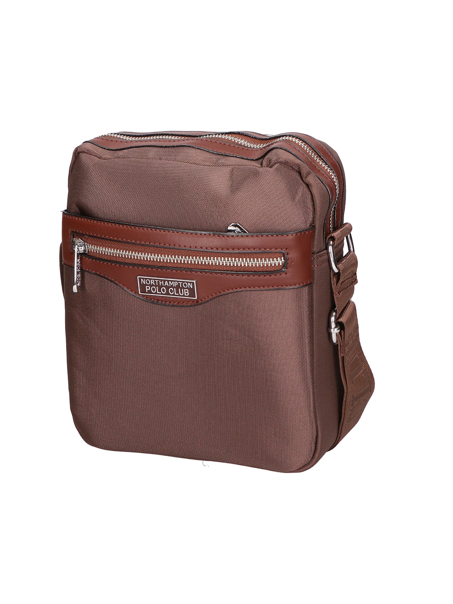 Borsa a tracolla uomo Pelle PU e nylon PCL3071-EARTH Northampton Polo Club