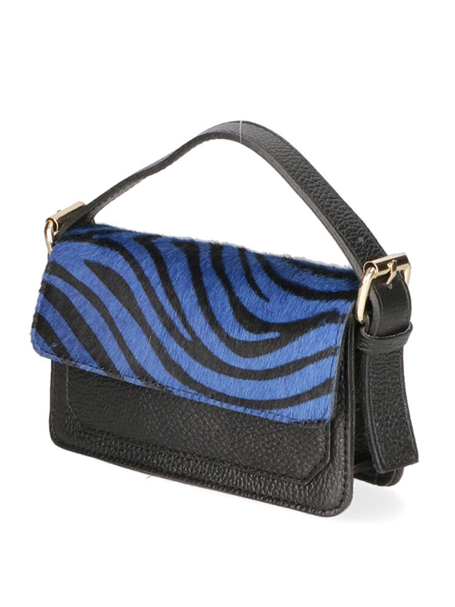 Aleide Borsa a mano da donna Vera pelle 04858-ZEBRA BLU Gave Lux