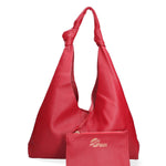 Borsa a spalla da donna 100% vera pelle 07156-D08 ROSSO Viola Castellani