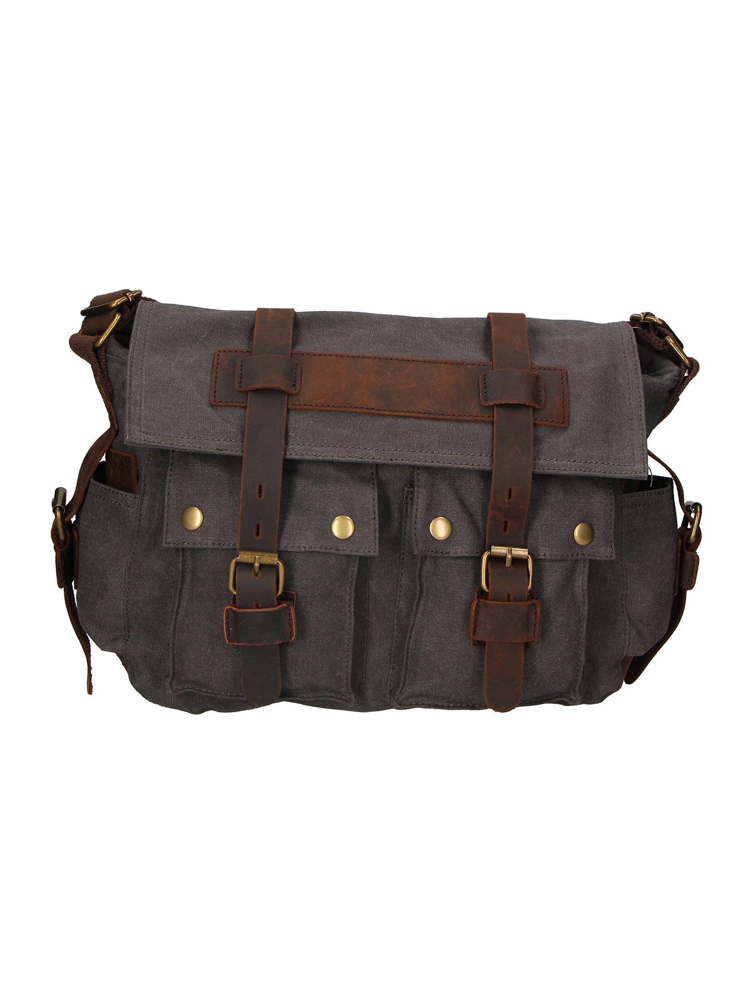 Melania Borsa a spalla unisex Canvas e vera pelle ZG3016-NERO BLACK Gave Lux