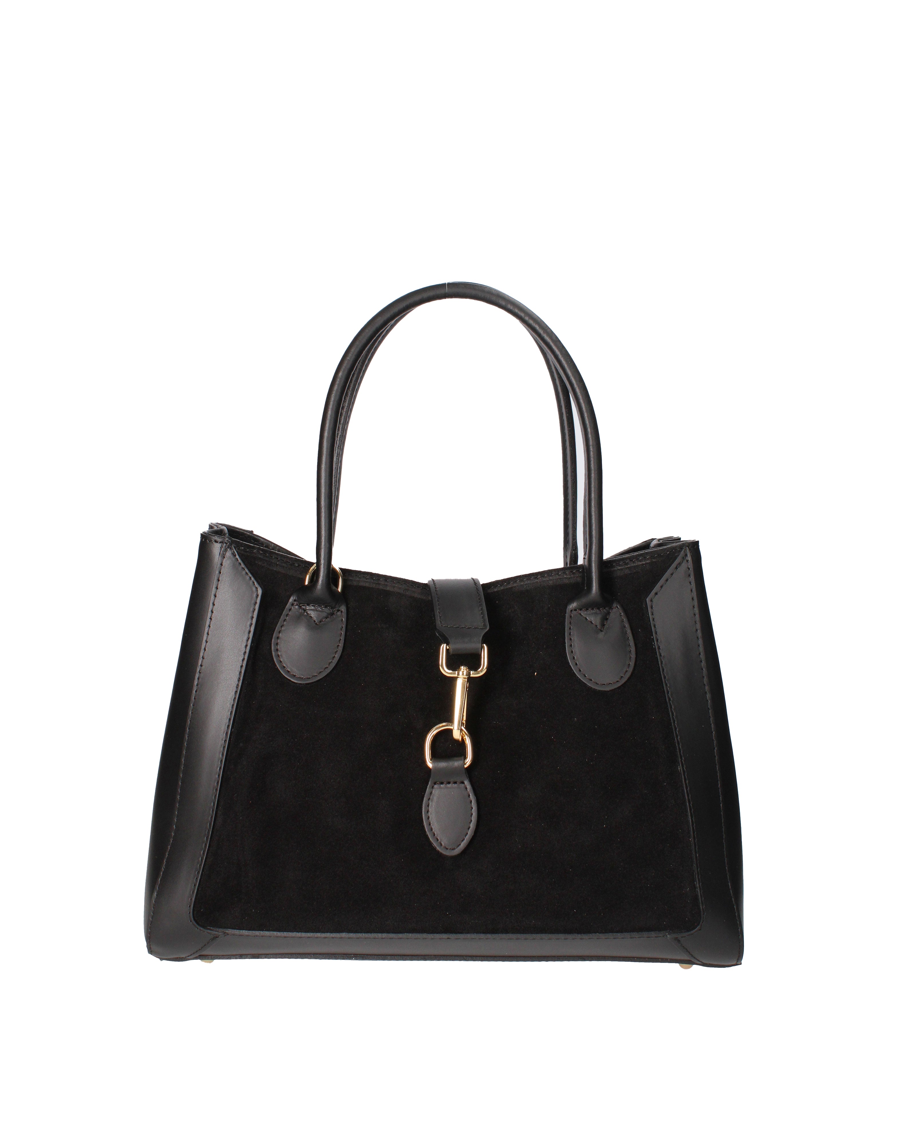 Jordana Borsa a mano da donna Vera pelle e suede 07150-NERO Viola Castellani