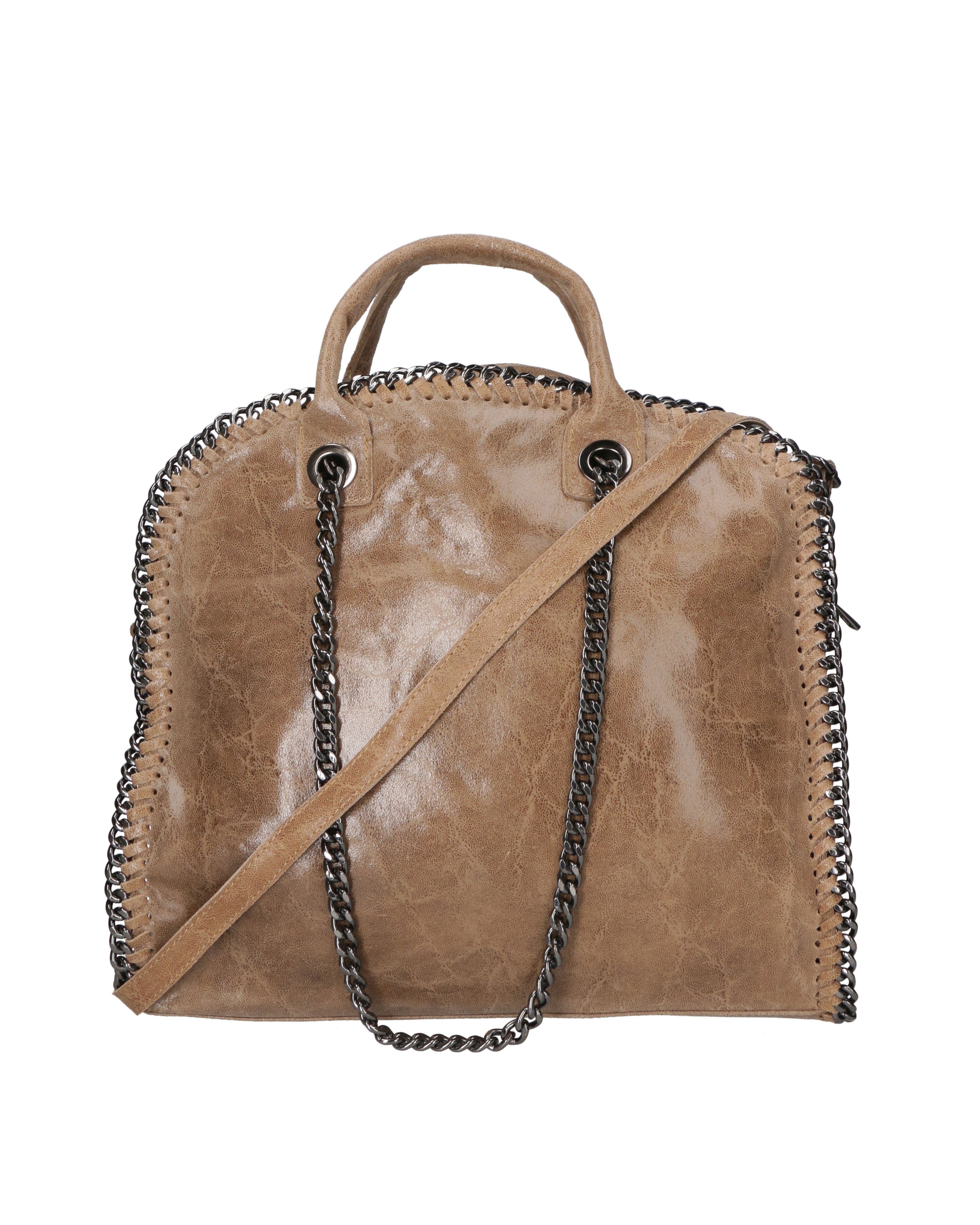Erebea Borsa a mano da donna Vera pelle 80020-TAUPE Gave Lux