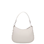 Borsa a spalla da donna 100% pelle ruga 07241-L119 GRIGIO CHIARO Roberta Rossi