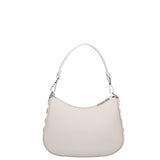 Borsa a spalla da donna 100% pelle ruga 07241-L119 GRIGIO CHIARO Roberta Rossi