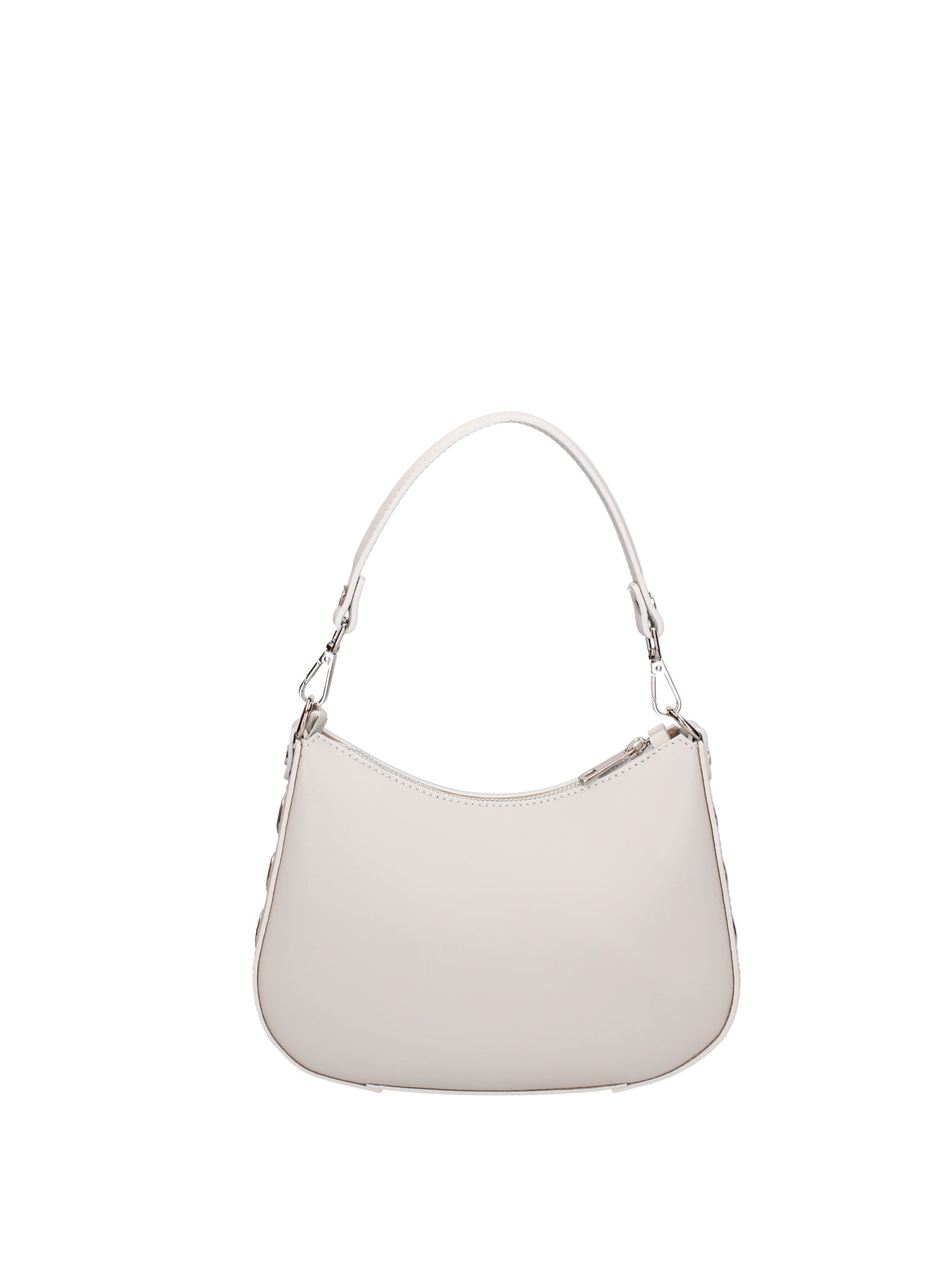 Borsa a spalla da donna 100% pelle ruga 07241-L119 GRIGIO CHIARO Roberta Rossi