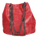 Cora Borsa a spalla da donna Vera pelle 1131-ROSSO SCURO Gave Lux