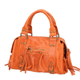 Erisia Borsa a spalla da donna Vera pelle 06091-ARANCIONE Gave Lux