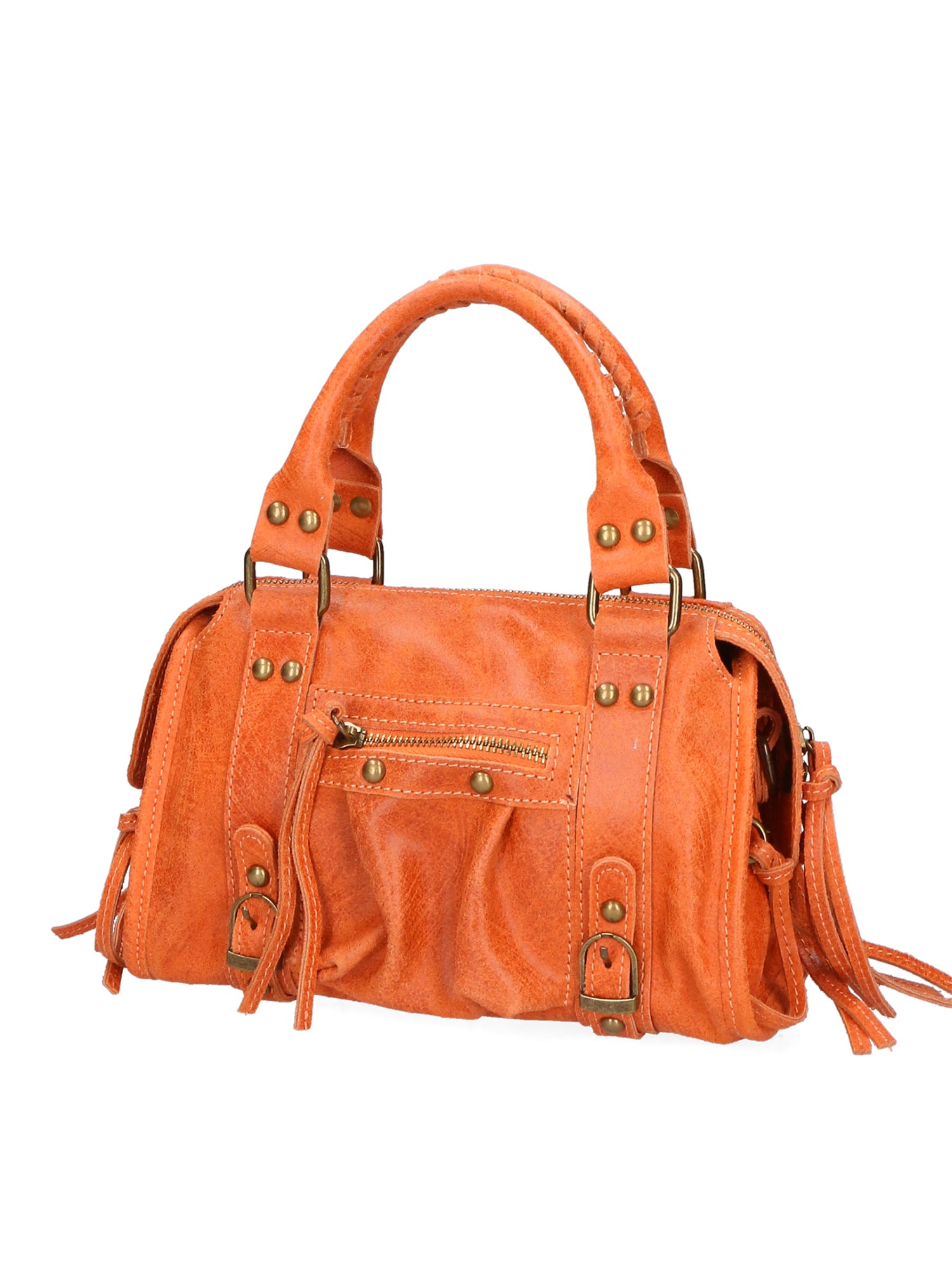 Erisia Borsa a spalla da donna Vera pelle 06091-ARANCIONE Gave Lux