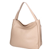 Borsa a spalla da donna Misto pelle e tessuto 07155-D05 CAPPUCCINO Roberta Rossi