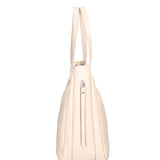 Borsa a spalla da donna Misto pelle e tessuto 07155-D37 LATTE Roberta Rossi