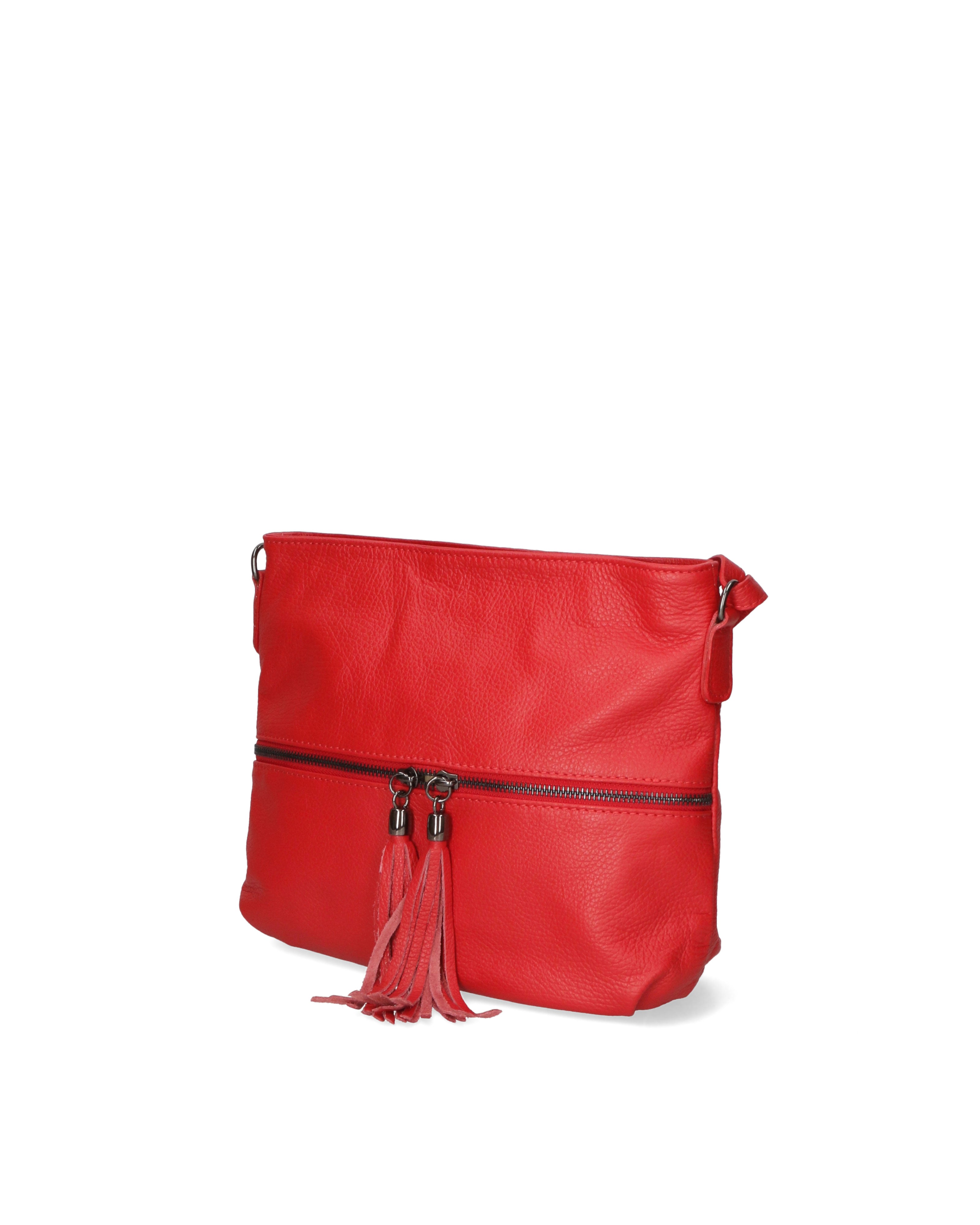 Erminia Borsa a tracolla da donna Vera pelle 80062-ROSSO Gave Lux