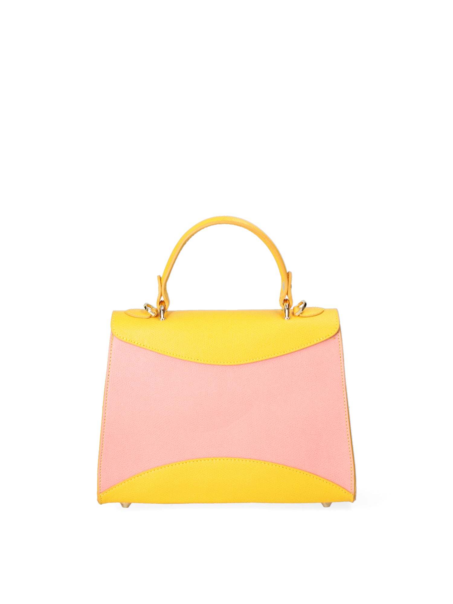 Auriga Chic Borsa a mano da donna Vera pelle 8924-ROSA+GIALLO Gave Lux