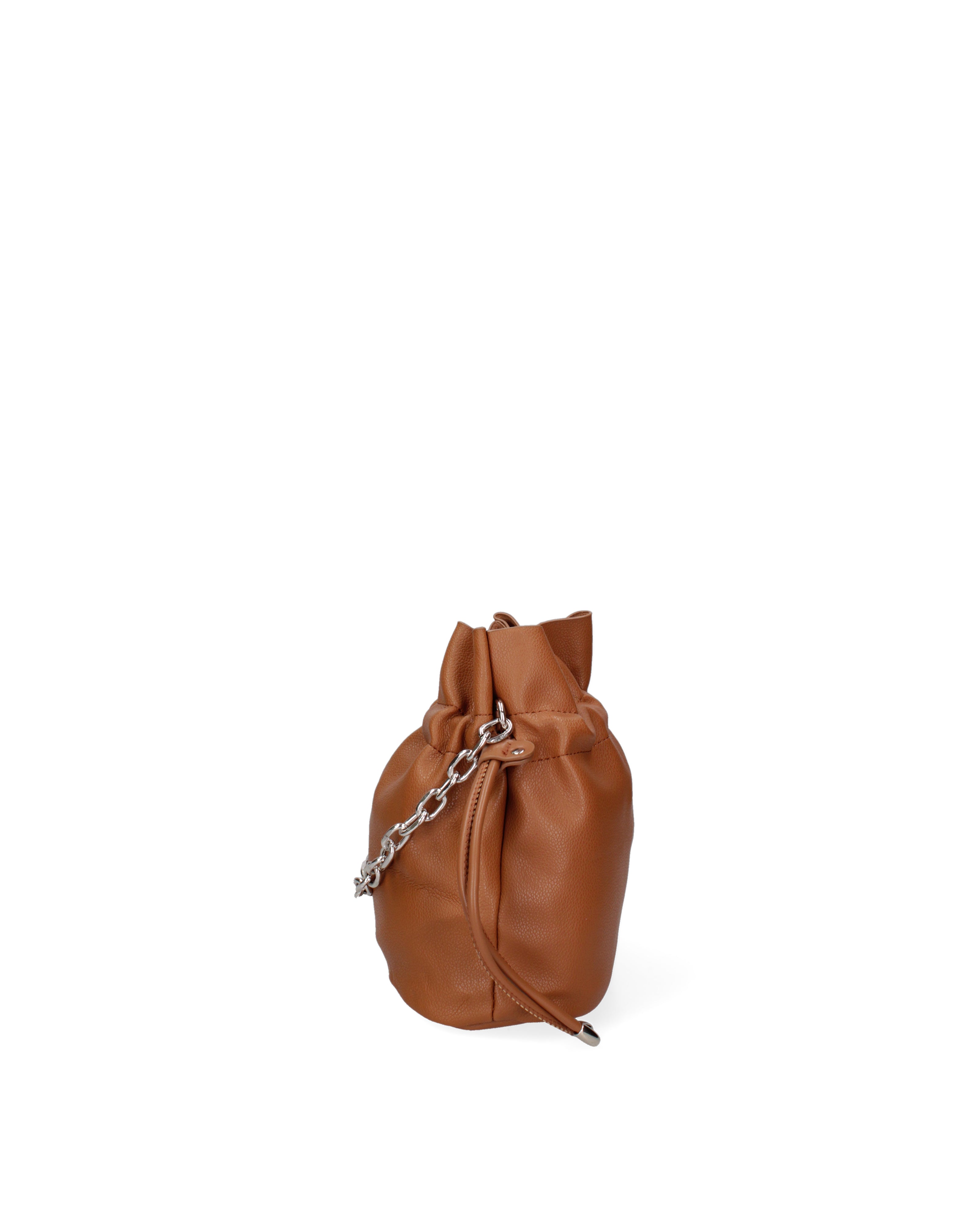 Borsa a secchiello da donna 100% PVC F6717-1-COGNAC David Jones